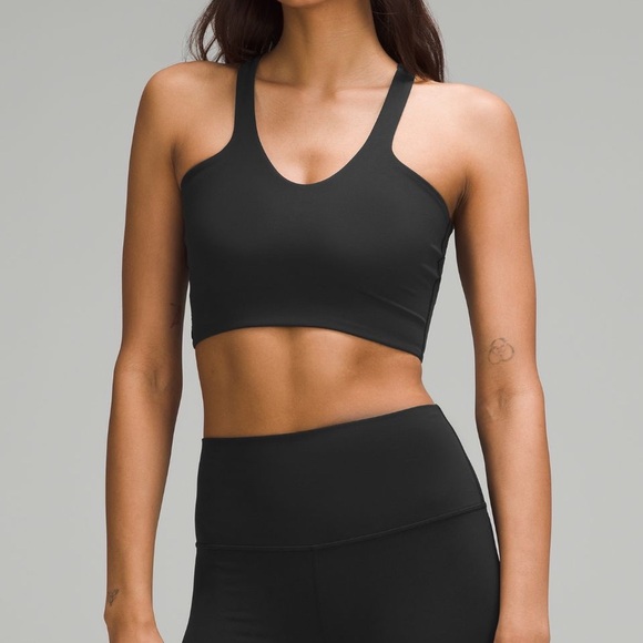 SOLD LULULEMON BLACK BEND THIS V AND RACER BRA - Picture 1 of 8